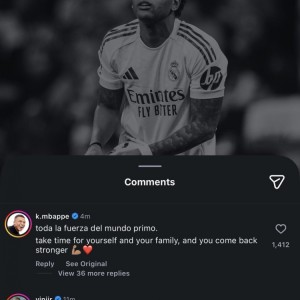 欧洲杯手机观看-罗德里戈遭遇重伤，姆巴佩、维尼修斯社媒留言鼓励